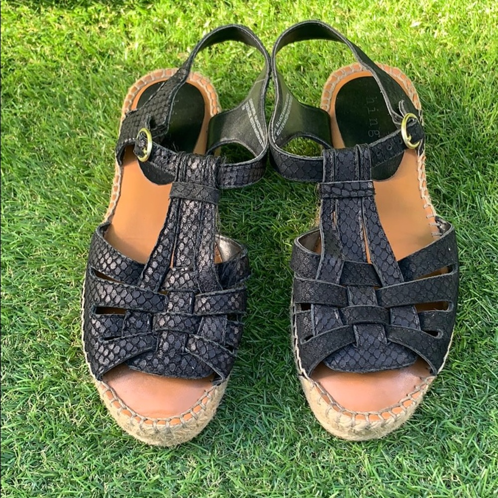 Hinge Black Espadrille Sandal - Picture 2 of 9